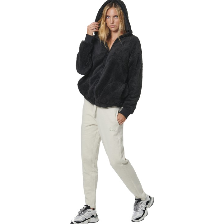 Body Action Γυναικείο Παντελόνι Φόρμας Fleece Γκρι