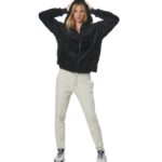 Body Action Γυναικείο Παντελόνι Φόρμας Fleece Γκρι