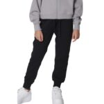 Body Action Girl’s Fleece Trousers Black Παιδικό Παντελόνι Mαύρο