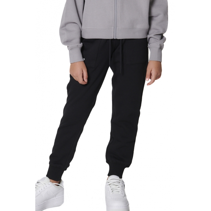 Body Action Girl’s Fleece Trousers Black Παιδικό Παντελόνι Mαύρο