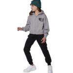 Body Action Girl’s Fleece Trousers Black Παιδικό Παντελόνι Mαύρο