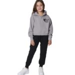 Body Action Girl’s Fleece Trousers Black Παιδικό Παντελόνι Mαύρο