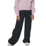Body Action Wide-Leg Modal Trousers Black Παιδικό Παντελόνι Μαύρο