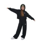 Body Action Wide-Leg Modal Trousers Black Παιδικό Παντελόνι Μαύρο