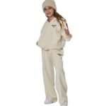 Body Action Wide-Leg Modal Trousers Salt Ecru Παιδικό Παντελόνι Εκρού