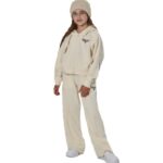 Body Action Wide-Leg Modal Trousers Salt Ecru Παιδικό Παντελόνι Εκρού