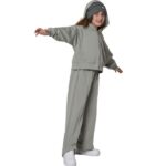 Body Action Wide-Leg Modal Trousers Fog Green Παιδικό Παντελόνι Λαδί