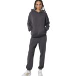 Body Action Relaxed Cotton Terry Hoodie Pinstripe Grey Γυναικείο Φούτερ με Κουκούλα Γκρι