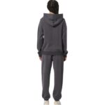 Body Action Relaxed Cotton Terry Hoodie Pinstripe Grey Γυναικείο Φούτερ με Κουκούλα Γκρι