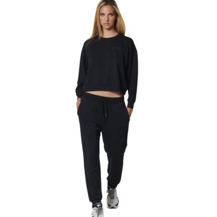 Body Action Modal Crop Sweatshirt Black Γυναικείο Φούτερ Mαύρο