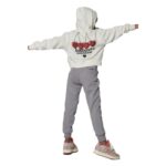 Body Action Girl's Oversized Hoodie Star White Παιδικό Φούτερ με Κουκούλα Λευκό