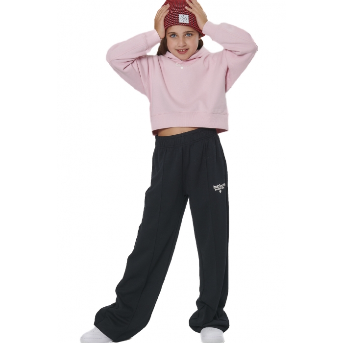 Body Action Girl's Oversized Hoodie Light Pink Παιδικό Φούτερ με Κουκούλα Ροζ