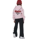 Body Action Girl's Oversized Hoodie Light Pink Παιδικό Φούτερ με Κουκούλα Ροζ