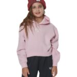Body Action Girl's Oversized Hoodie Light Pink Παιδικό Φούτερ με Κουκούλα Ροζ