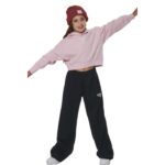 Body Action Girl's Oversized Hoodie Light Pink Παιδικό Φούτερ με Κουκούλα Ροζ
