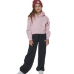 Body Action Girl's Oversized Hoodie Light Pink Παιδικό Φούτερ με Κουκούλα Ροζ