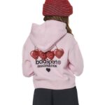 Body Action Girl's Oversized Hoodie Light Pink Παιδικό Φούτερ με Κουκούλα Ροζ