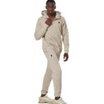 Body Action Half-Zip Hooded Sweatshirt Moonbeam Grey Ανδρική Φούτερ Μπλούζα με Κουκούλα Μπεζ