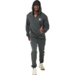 Body Action Half-Zip Hooded Sweatshirt Balsam Green Ανδρική Φούτερ Μπλούζα με Κουκούλα Λαδί