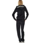 Body Action Velour Hoodie Jacket Black Γυναικεία Ζακέτα Βελούδο Μαύρη