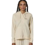 Body Action Velour Hoodie Jacket Birch Cream Γυναικεία Ζακέτα Βελούδο Εκρού