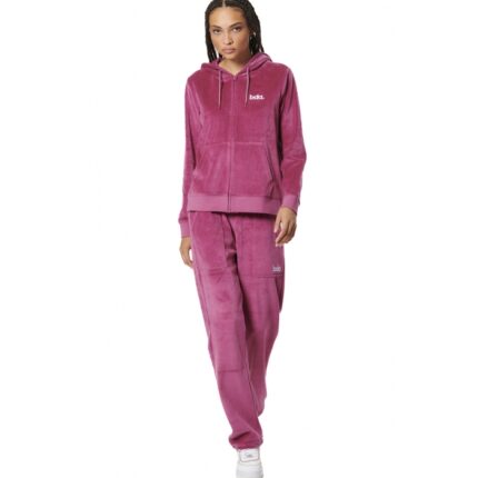 Body Action Velour Hoodie Jacket Magenta Quartz Γυναικεία Ζακέτα Βελούδο Ματζέντα