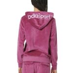Body Action Velour Hoodie Jacket Magenta Quartz Γυναικεία Ζακέτα Βελούδο Ματζέντα