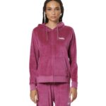 Body Action Velour Hoodie Jacket Magenta Quartz Γυναικεία Ζακέτα Βελούδο Ματζέντα