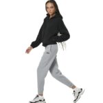 Body Action Full-Zip Sherpa Fleece Hoodie Black Γυναικεία Ζακέτα Προβατάκι Μαύρη