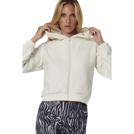 Body Action Full-Zip Sherpa Fleece Hoodie Arctic Wolf Ecru Γυναικεία Ζακέτα Προβατάκι Εκρού
