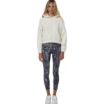Body Action Full-Zip Sherpa Fleece Hoodie Arctic Wolf Ecru Γυναικεία Ζακέτα Προβατάκι Εκρού