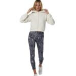 Body Action Full-Zip Sherpa Fleece Hoodie Arctic Wolf Ecru Γυναικεία Ζακέτα Προβατάκι Εκρού