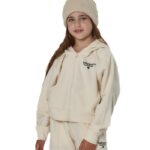 Body Action Modal Full-Zip Hoodie Salt Ecru Παιδική Ζακέτα Εκρού