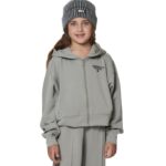 Body Action Modal Full-Zip Hoodie Fog Green Παιδική Ζακέτα Λαδί