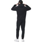 Body Action Αντρική Ζακέτα Tech Fleece με Κουκούλα Μαύρο