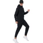 Body Action Αντρική Ζακέτα Tech Fleece με Κουκούλα Μαύρο