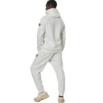 Body Action Αντρική Ζακέτα Tech Fleece με Κουκούλα Λευκό