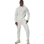 Body Action Αντρική Ζακέτα Tech Fleece με Κουκούλα Λευκό