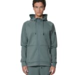 Body Action Αντρική Ζακέτα Tech Fleece με Κουκούλα Πράσινο