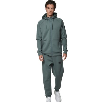 Body Action Αντρική Ζακέτα Tech Fleece με Κουκούλα Πράσινο