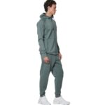 Body Action Αντρική Ζακέτα Tech Fleece με Κουκούλα Πράσινο
