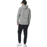 Body Action Sweater-Knit Fleece Hooded Jacket Chalk Grey Heather Ανδρική Ζακέτα Γκρι Μελανζέ