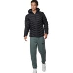 Body Action Lightweight Quilted Jacket with Hood Black Ανδρικό Μπουφάν Με Κουκούλα Μαύρο