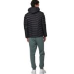 Body Action Lightweight Quilted Jacket with Hood Black Ανδρικό Μπουφάν Με Κουκούλα Μαύρο