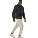 Body Action Quilted Jacket with Collar Black Ανδρικό Μπουφάν Μαύρο