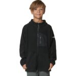 Body Action Full-Zip Polar Fleece Black Παιδική Ζακέτα Μαύρη