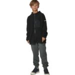 Body Action Full-Zip Polar Fleece Black Παιδική Ζακέτα Μαύρη