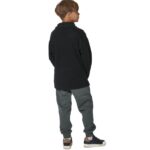 Body Action Full-Zip Polar Fleece Black Παιδική Ζακέτα Μαύρη