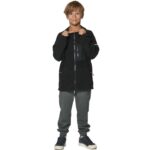 Body Action Full-Zip Polar Fleece Black Παιδική Ζακέτα Μαύρη