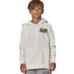 Body Action Hooded Jacket Star White Παιδική Ζακέτα με Κουκούλα Λευκή